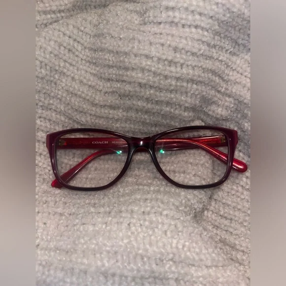Coach HC6129 Cat Eye Burgundy Red Eyeglasses Coach HC6129 - Cat Eye Burgundy Red Frame Glasses For Women  main image 3